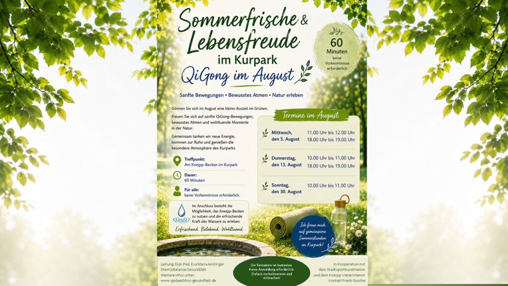 QiGong im August im Kurpark Hamm